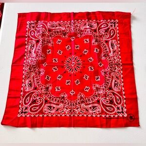 Classic Red Paisley Bandana Scarf